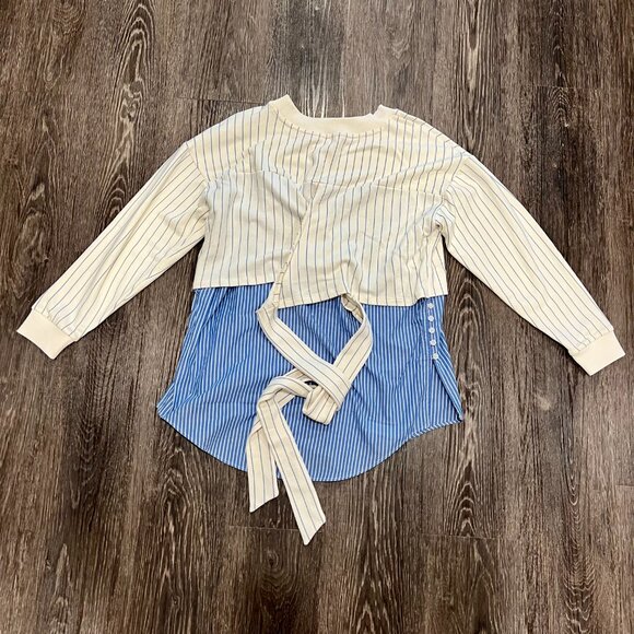 NWT Anthropologie French Terry Twofer Sweatshirt - Picture 5 of 6